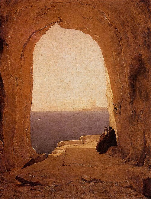 Grotto in the Gulf of Naples, 1829, Carl Blechen