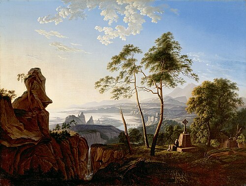 Landscape with Hermit, 1822, Carl Blechen