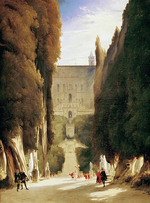 In Villa d’Este park, 1832, Carl Blechen