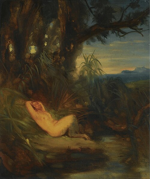 Sleeping Faun, 1820, Carl Blechen