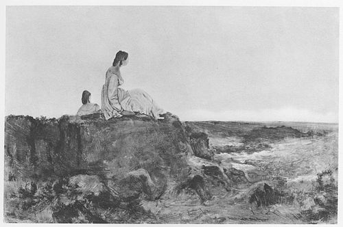 Girls on a Hill at the Beach, 1840, Carl Blechen