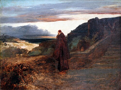 Monk on Terrace, 1835, Carl Blechen