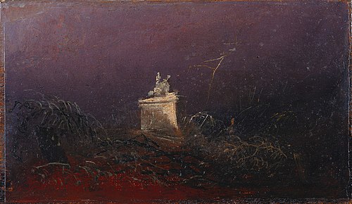 Tomb monument, 1823, Carl Blechen