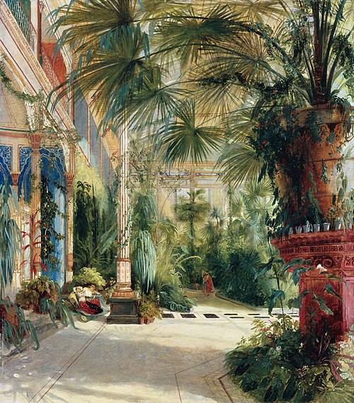 The Interior of the Palm House, 1830, Carl Blechen