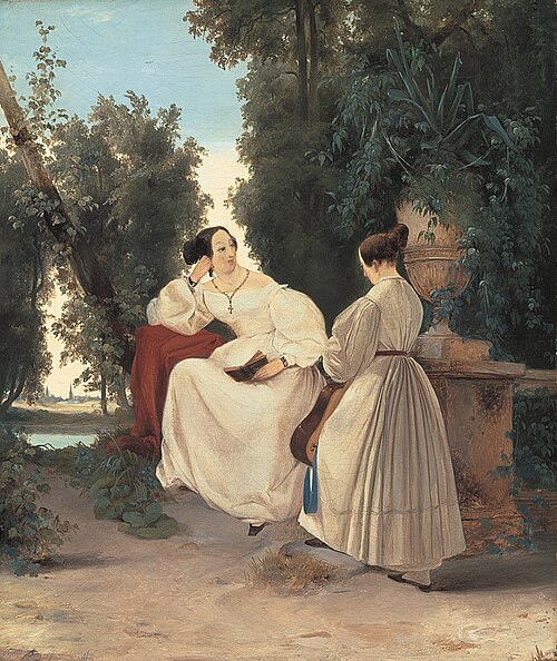 Two Ladies in the Park, 1830, Carl Blechen