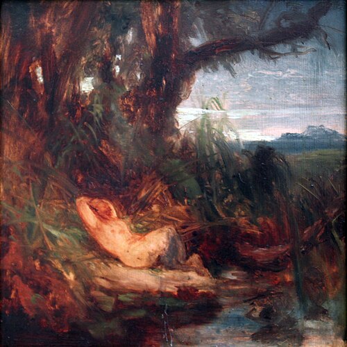 Sleeping Faun in the Reeds, 1827, Carl Blechen