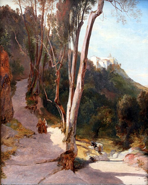 Track to Castle Gandolfo, 1830, Carl Blechen
