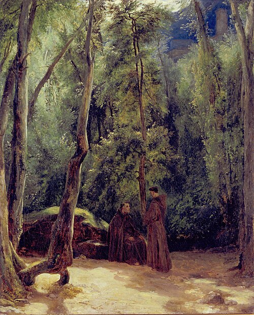 Two monks in the park of Terni, 1830, Carl Blechen
