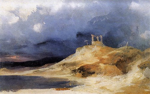 Scaffold in Storm, 1835, Carl Blechen