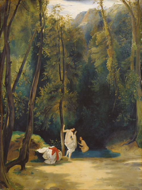Women Bathing in the Park of Terni, 1828, Carl Blechen