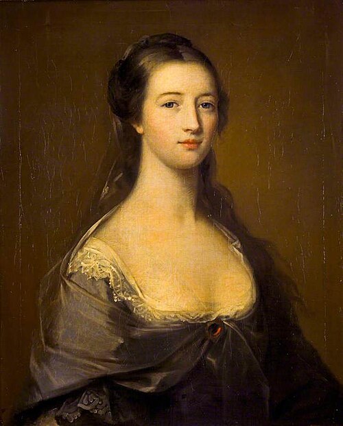 Elizabeth Gunning, Duchess of Hamilton (later Duchess of Argyll), 1733 - 1790. Famous beauty, , Gavin Hamilton