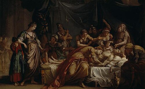 Andromache Bewailing the Death of Hector, 1759, Gavin Hamilton