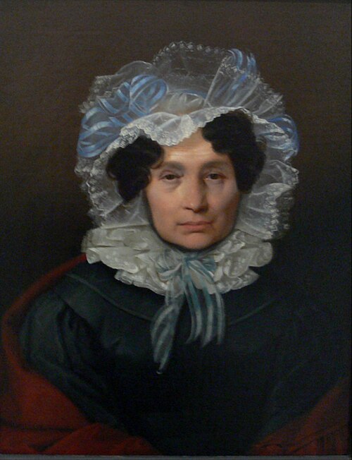 Dame mit Spitzenhaube, 1850, Gebhard Flatz