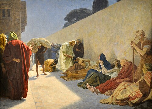 Jesus heilf Kranke, 1920, Gebhard Fugel