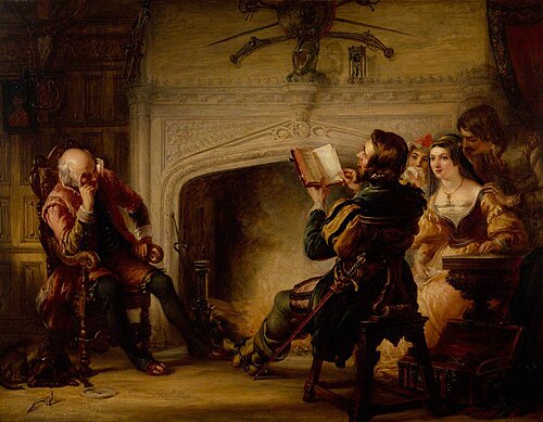 An Early Reading of Shakespeare, 1838, Salomon Alexander Hart