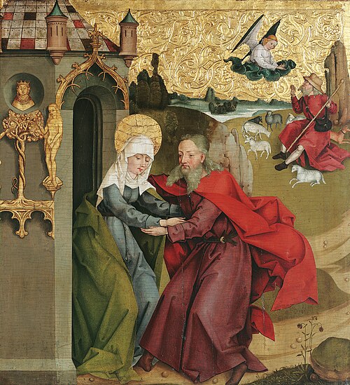 Begegnung Joachims und Annas an der Goldenen Pforte, 1492, Meister der Divisio Apostolorum