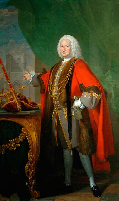 George Fox-Lane, Lord Bingley, as Lord Mayor of York in 1757, 1758, Thomas Hudson