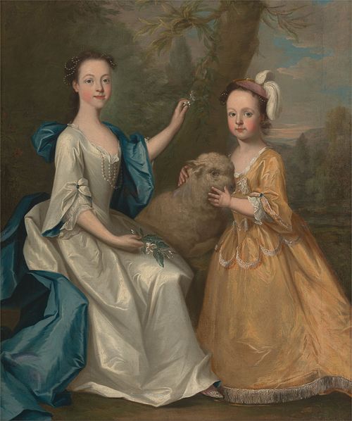 Young Women with a Lamb, 1745, Thomas Hudson