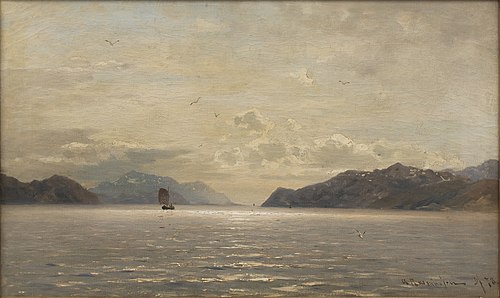 Fjord seacape, 1878, Georg Anton Rasmussen