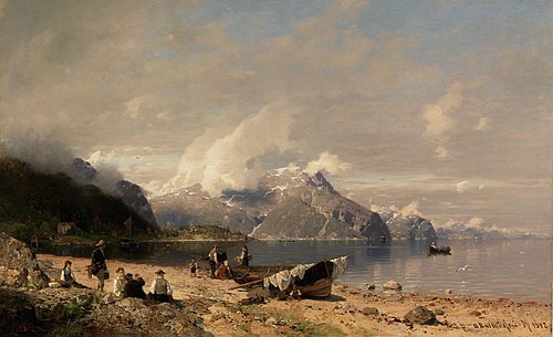 Norsk fjordlandskap, 1882, Georg Anton Rasmussen
