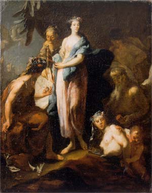 Allegorie auf das Leben des Fürstbischofs Friedrich Karl von Schönborn, 1737, Georg Anton Urlaub