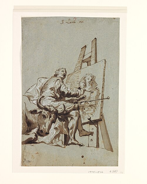 Saint Luke Painting the Virgin, 1750, Georg Anton Urlaub