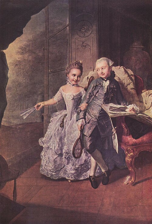 Die Verführung zum Spiel (Prinz und Prinzessin von Mecklenburg), 1764, Georg David Matthieu
