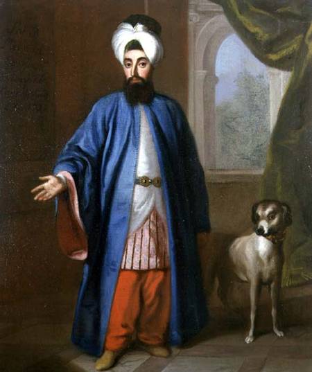 Portrait of Sahid Mehemet Effendi Emissary to the Swedish Court in 1733, 1733, Georg Engelhard Schröder