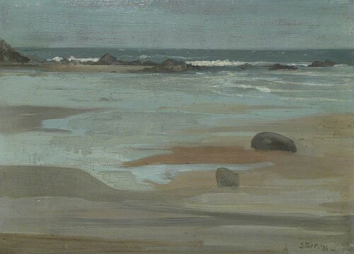 Beach, Looking out to Sea, 1886, Sydney Starr