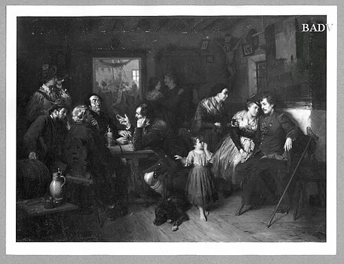 In a village-inn, 1873, Friedrich Georg Papperitz