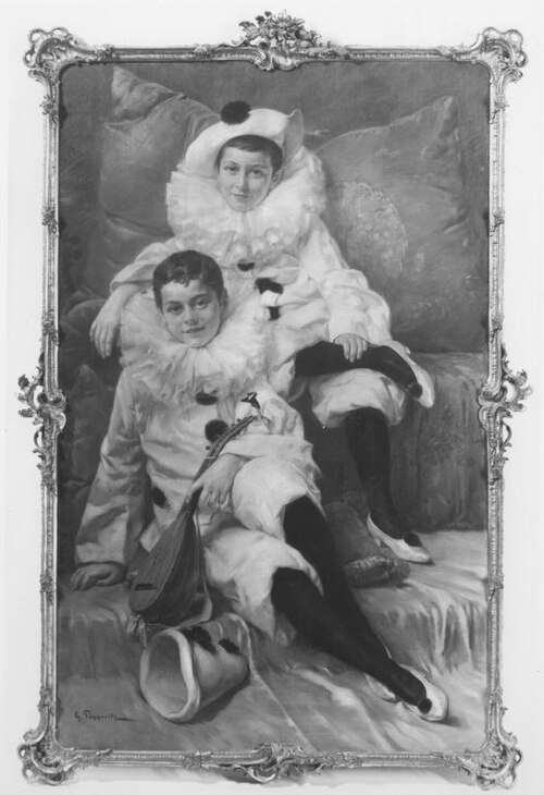 Doppelbildnis Hans und Max Schuler, 1894, Friedrich Georg Papperitz
