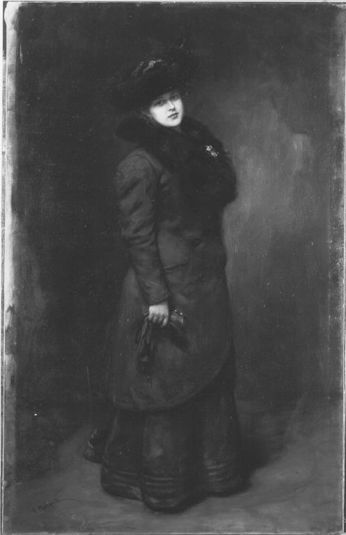 Dame im Pelz, , Friedrich Georg Papperitz