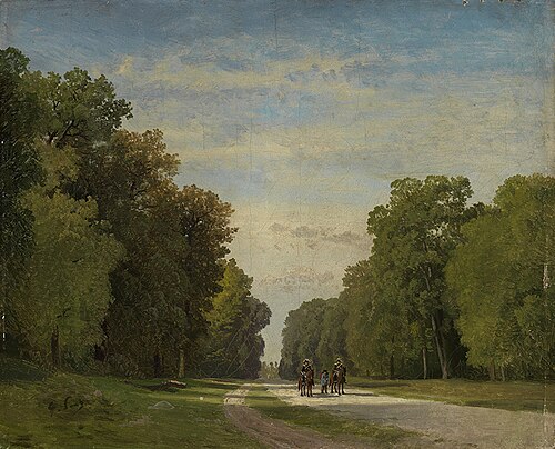 Allee bei Fontainebleau, 1858, Georg Eduard Otto Saal