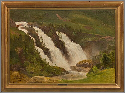 The Verma Waterfalls. Study, 1854, Georg Eduard Otto Saal