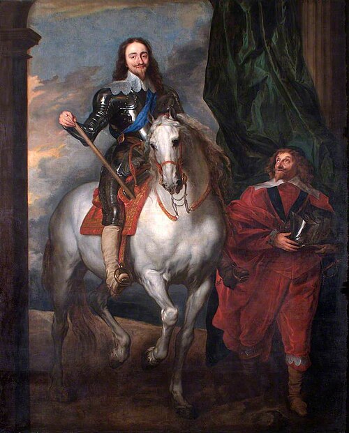 Charles I (1600–1649), on Horseback with Monsieur de St Antoine, , Antoine van Dyck