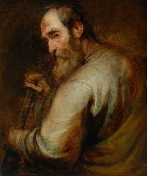 A Man Leaning on a Spade, , Antoine van Dyck