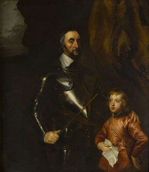 Thomas (1592–1646), the Earl of Arundel, with One of His Grandsons, , Antoine van Dyck