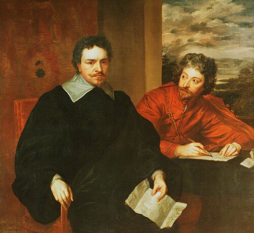 Thomas Wentworth (1594–1641), Earl of Strafford and His Secretary Philip Mainwaring, , Antoine van Dyck