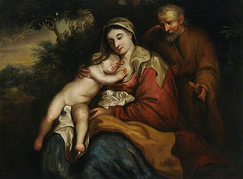Madonna and Child with Saint Joseph, , Antoine van Dyck