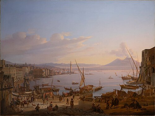 The Bay of Naples with the Lighthouse, and Vesuvius Beyond, 1830, Anthony van Dyck