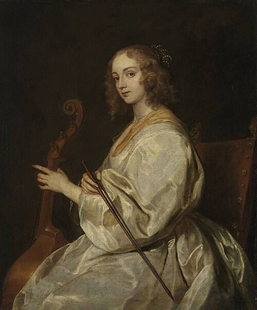 Portrait of a woman playing the viola-da-gamba, formerly identified as Margaret Lemon, 1637, Antoine van Dyck