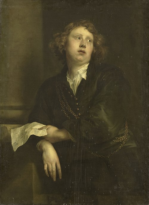 portrait of Henricus Liberti (1628-61). Composer and organist, 1719, Anthony van Dyck