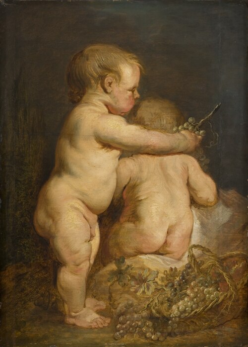 Two Naked Children with Grapes, 1630, Anthony van Dyck