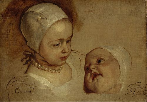 Princess Elizabeth and Princess Anne, 1637, Antoine van Dyck