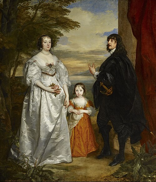 James, Seventh Earl of Derby, His Lady and Child, 1636, Antoine van Dyck