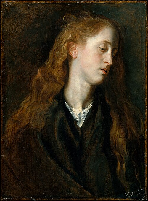 Study Head of a Young Woman, 1618, Anthony van Dyck
