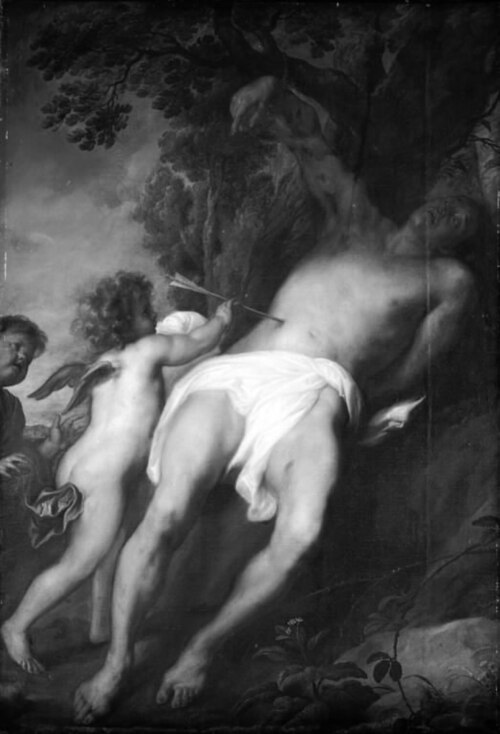 St Sebastian Being Tended by Two Angels, 1700, Antoine van Dyck