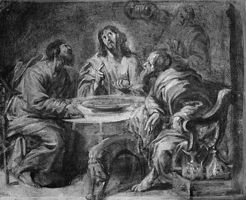 Sketch for The Supper at Emmaus, 1627, Anthony van Dyck