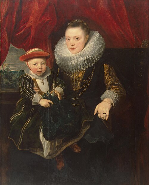 Portrait of a Young Woman with a Child, 1620, Anthony van Dyck
