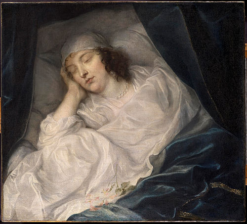 Venetia, Lady Digby, on her Deathbed, 1633, Antoine van Dyck